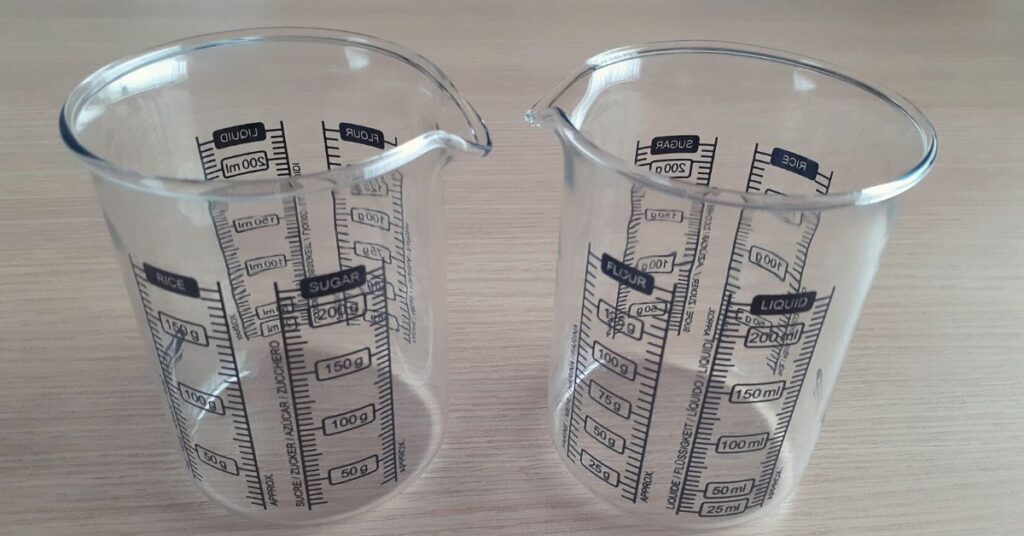 glazen maatbeker 250ml precisie