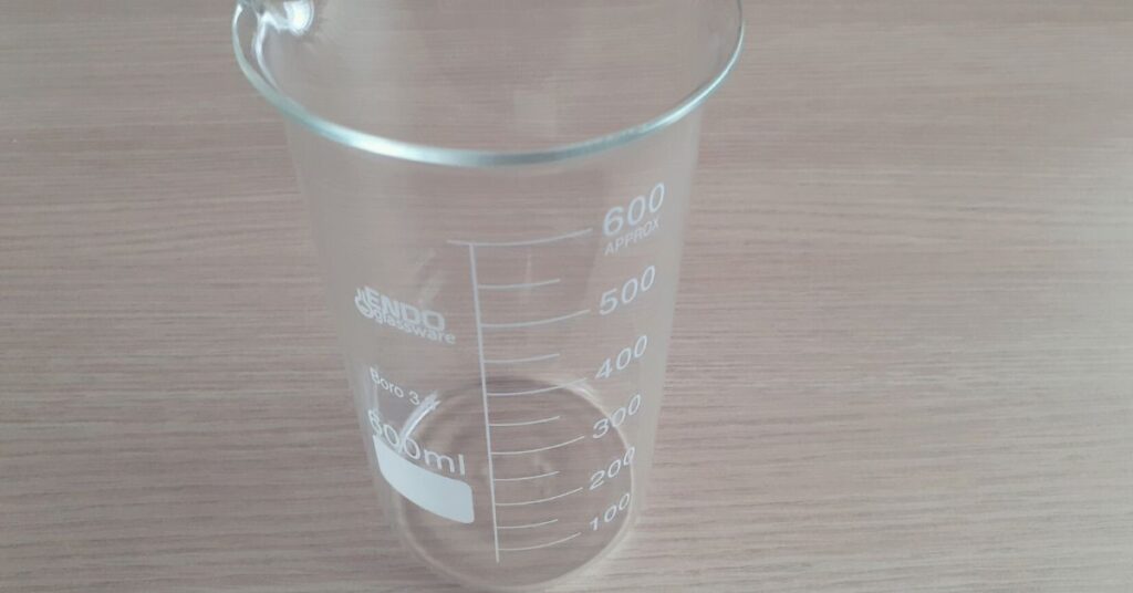 glazen maatbeker 600ml materialen