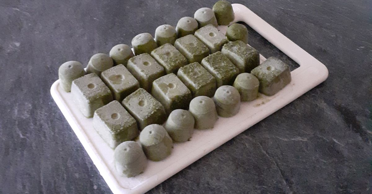 basilicum ijsblokjes